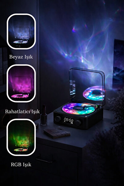 ARELL TEKNOLOJİ Nostalji Plak Çalar Bluetooth Subwoofer 3d Ses Dalgası Retro ...