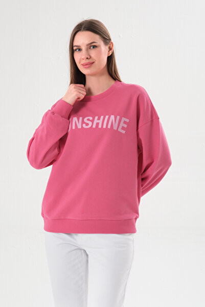 Kyron KADIN SUNSHINE BASKILI SWEATSHİRT-PEMBE