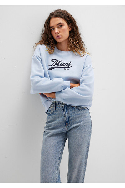 Mavi Logo Baskılı Sweatshirt 1S10419-70813