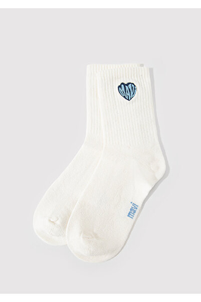 Mavi Detaylı Soket Çorap 1912721-70053