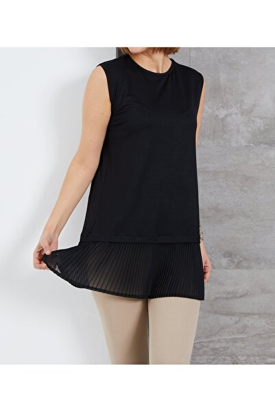 TAŞDELEN AVM Pleated Sleeveless Undershirt, Inner Blouse, Cotton