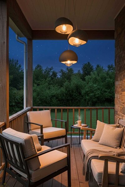 Storizaa 3'lü Sarkıt Trio Beton Görünümlü Gri Avize Rustik & Modern (Rustik A...