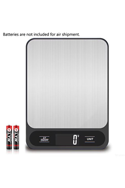 Choice ميزان مطبخ رقمي أسود يعمل بالبطارية، سعة 5 كجم، مناسب للطعام والقهوة، ...