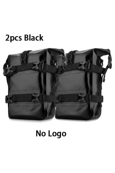choice2 2Pc Balck No logo Motorcycle Bumper Bag Waterproof Motross Crash Bars...