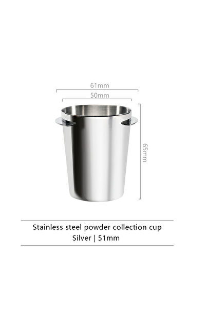 Choice كوب قياس القهوة الفضي ٥١ مم ٥١/٥٨/٥٣ مم للشحن، كوب استنشاق لماكينة الإ...