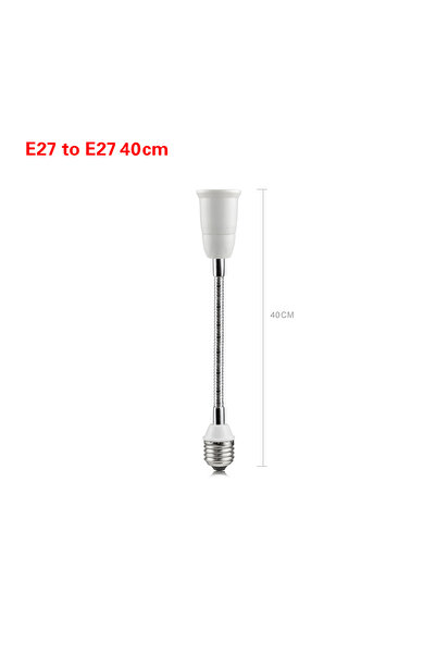 Choice 40 سم - 20 سم - 60 سم، للاستخدام المنزلي، حامل تمديد مصباح لولبي E27، ملحقات لمبة إضاءة LED، قاعدة مصباح S