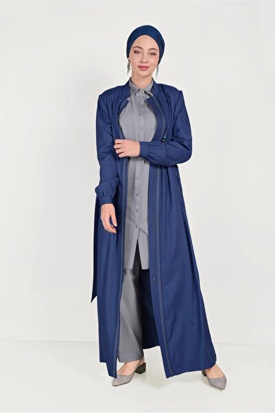 Alvina Balloon Arm Embroidered Dominant Collar Blanket 10180