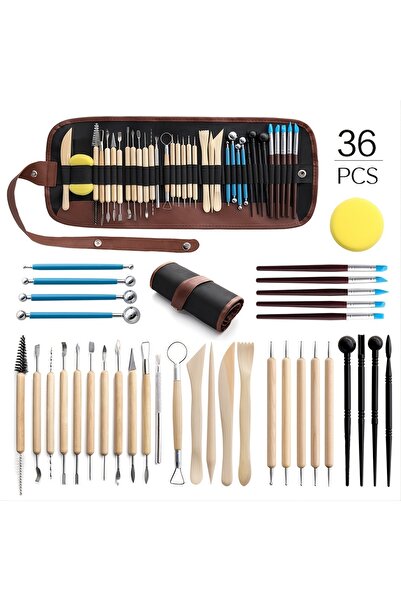 Choice مجموعة نحت طين الفخار مكونة من 36 قطعة، قلم سيليكون ناعم، أداة تقطيع يدوية الصنع من طين البوليمر