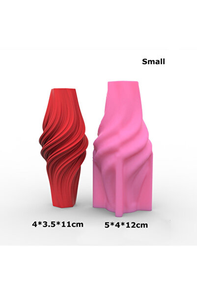 Choice قالب شموع سيليكون صغير حلزوني الشكل من نيو ويف، قوالب شموع عمودية هندس...