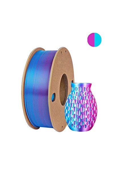 Choice Rose sky blue Three color PLA silk filament 250g per roll net weight, ...