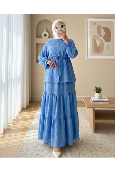 Modamorfo Σετ δαντέλα με κουμπιά μπροστά, δαντέλα στη μέση, λαστιχένια μανίκι...