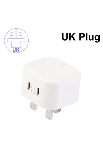 Choice محول شحن سريع ثنائي المنافذ من النوع C بقوة 20 واط، أبيض اللون، TE-608...