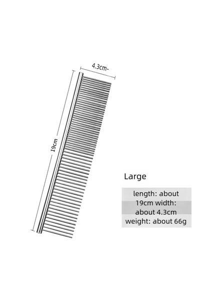 Choice مشط فك تشابك شعر الحيوانات الأليفة المصنوع من الفولاذ المقاوم للصدأ، ب...
