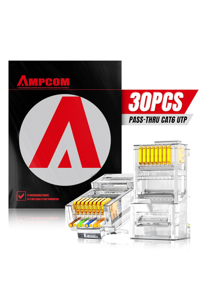 Choice كابل CAT6 UTP، 30 قطعة، من AMPCOM، موصل RJ45 معياري، CAT6، في عبوة علب...