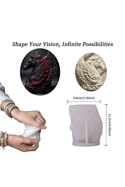 Choice قالب شمعة ثلاثي الأبعاد على شكل أجنحة بيغاسوس أسطورية GJ-139، بتفاصيل ...