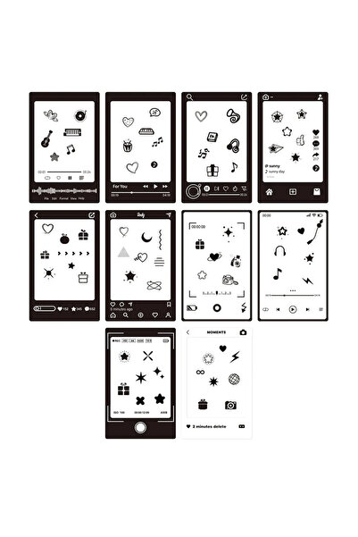 Choice مجموعة من 10 قطع من ملصقات تزيينية إبداعية لطيفة يمكنك صنعها بنفسك بحج...