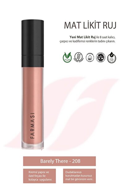 Farmasi Mat Likit Ruj Bearly There 208 (4 Ml)