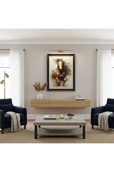 HOM Ev Duvar Ofis Dekorasyonu Için 50×70 At Figürlü Çerçeveli Tablo