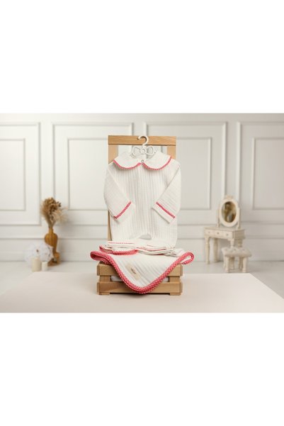 Tly Home Textiles 4-Piece Muslin Hospital Discharge Set – 100% Cotton, 0-3 Months