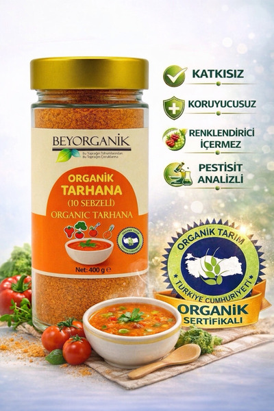 BEYORGANİK Organik Tarhana 10 Sebzeli 400gr (PESTİSİT VE AFLATOKSİN ANALİZLİ)