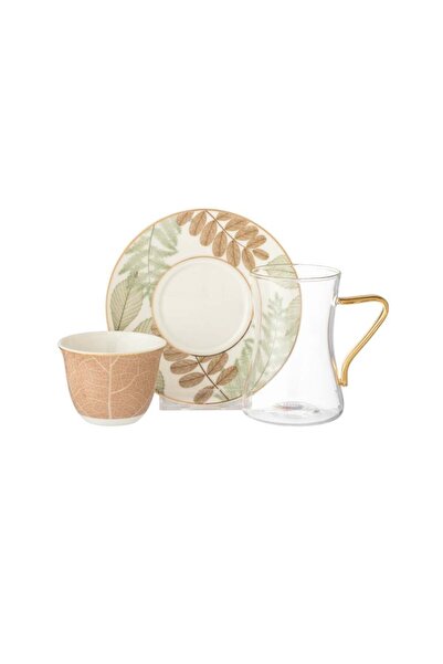 Dania طقم شاي وقهوة زجاجي 18 قطعة