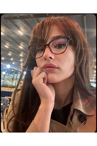 BluePepper نظارات Talya Cateye باللون الأزرق العنابي مع فلتر خفيف - نظارات قا...