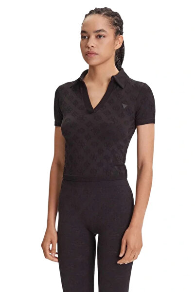 Guess Γυναικεία μπλούζα Peony Black Active V5YP10Z3OA0-FJ8B