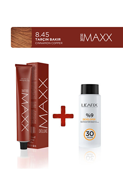 MAXX DELUXE Tüp Boya 60 ml 30V Oksidan 8.45 Tarçın Bakır