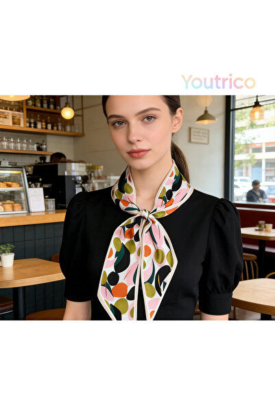 Youtrico وشاح حريري منقوش، عصابة رأس ورقبة مزدوجة الجوانب، أجواء الخريف والشتاء