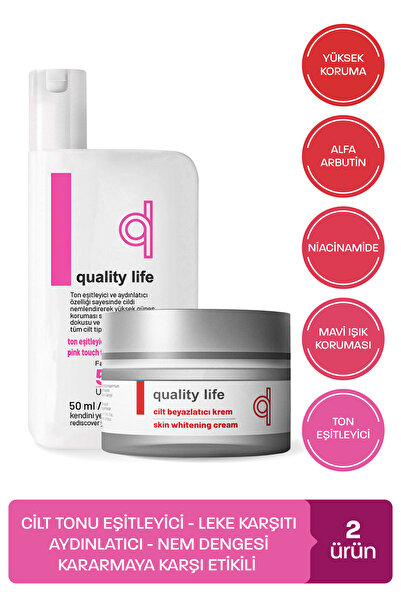 Quality Life Su Bazlı Nemlendirici Yüz Kremi Cilt Tonu Eşitleyici Beyazlatıcı...