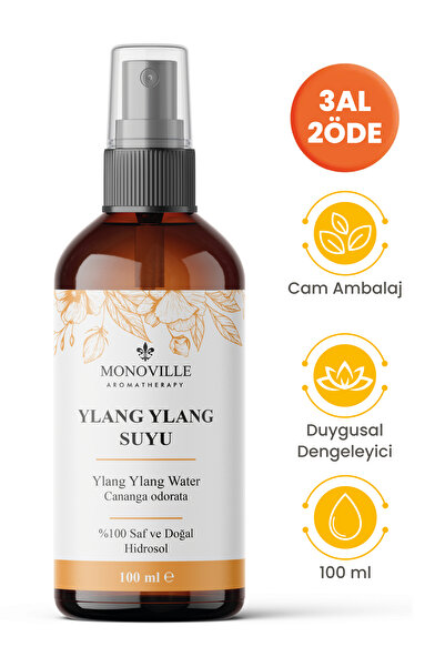 Monoville Ylang Ylang Suyu Çiçek Kokulu Etki %100 Doğal 100 ml ( Ylang Ylang ...