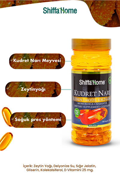 Shiffa Home Zeytinyağlı Kudret Narı Softjel 100 Kapsül 1.000 Mg