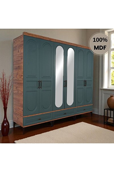 comiet Slope 6 kapaklı MDF ayaklı tasarım country gardırop