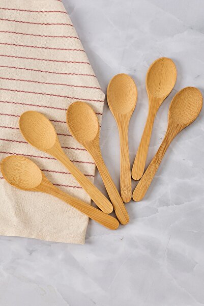 Perotti ملعقة توابل من الخيزران مكونة من 6 قطع