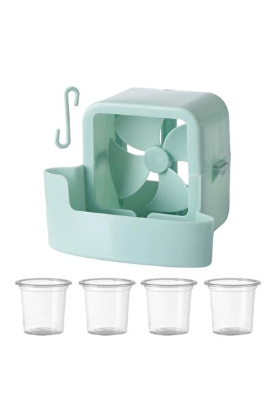 Choice A Electric Fan Hanging Cooling Tool with 4 Ice Cup Household Floor Fan Mist Cooling Adapter Hangabl.