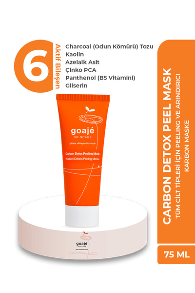 Goajé SKINCARE Carbon Detox Peel Mask, Tüm Cilt Tipleri için Peeling Maskesi,...