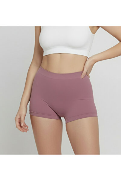 MİSTİRİK Moncorno Model Kadın Boxer Fit Gösteren Model Toparlayan Korse Etkili Boxer Gül Kurusu Renk