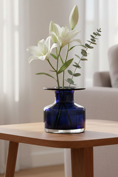 Paşabahçe El İmalatı Lacivert Mini Vazo 18425