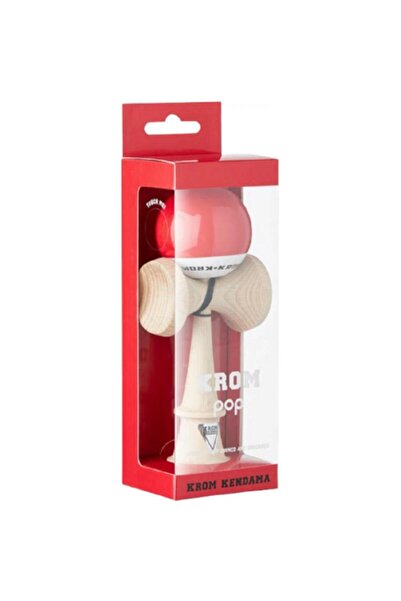 Kendama Europe Jucarie de indemanare Kendama Krom POP, Rosie, cupe mari 4.5 cm, 4 cm, 8 ani+