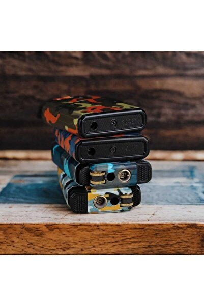 DURUSOY Çift Alevli Kamuflaj Desen Pürmüz ve Normal Ateş Mavi Gazlı Çakmak