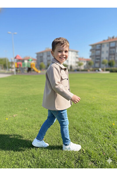 Orca Kids Fashion 1-8 Years Old Cıtcıt Shirt Beige