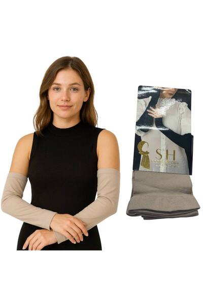 LA SEFA أكمام مرنة مزدوجة عالية الجودة من القماش الرملي الأسود بطول 45 سم 2022 Nks006