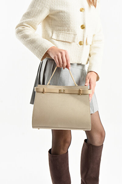 cocy-col حقيبة يد وكتف نسائية من مينديز موديل فيزون، جلد سويدي بيج