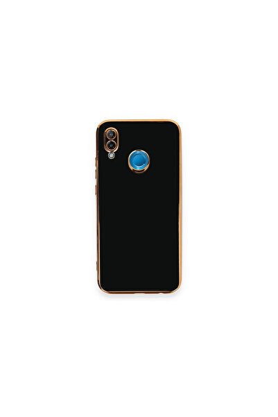 AKSEFİZZ Huawei P20 Lite Kılıf Parlak Soft Yüzeyli Kamera Korumalı Altın Kena...
