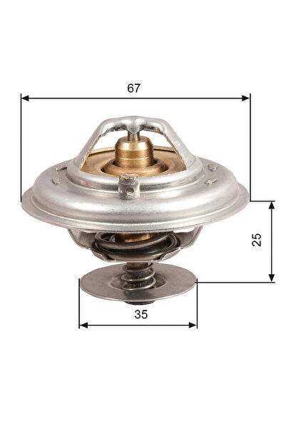 GATES Termostat,lichid Racire Vw Eos (1f7, 1f8) 2006-2009 Benzina