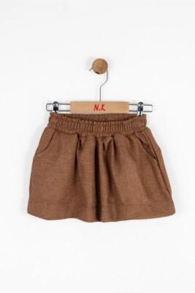 nk kids Girl's 1-4 Years Old Cashmere Flared Skirt Camel