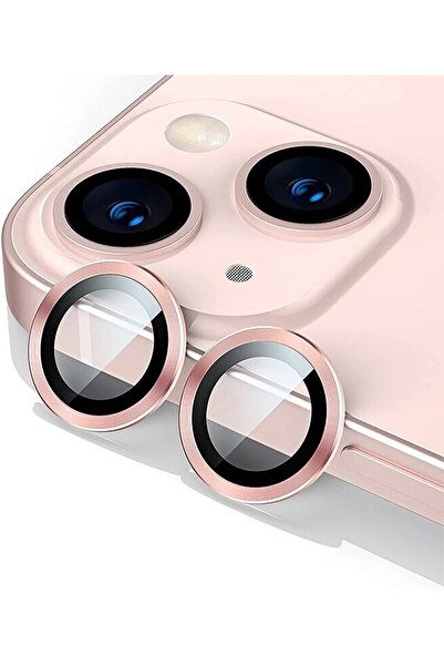 MustCase iPhone 13-13 Mini Compatible Camera Lens Protector Tempered Glass-Pink