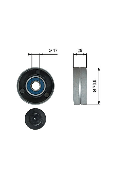 GATES Rola Ghidare/Conducere Curea Transmisie Audi A4 B5/A4 B6/A6 C5 Skoda Su...