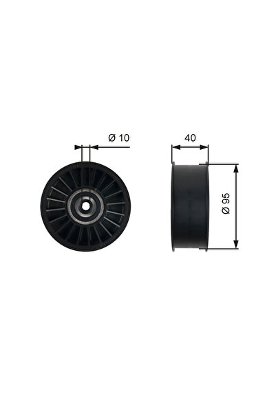 GATES Rola Ghidare/Conducere Curea Transmisie Mercedes-Benz O 340/Tourismo Se...