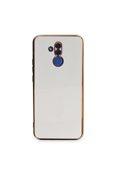 AKSEFİZZ Huawei Mate 20 Lite Kılıf Parlak Soft Yüzeyli Kamera Korumalı Altın ...